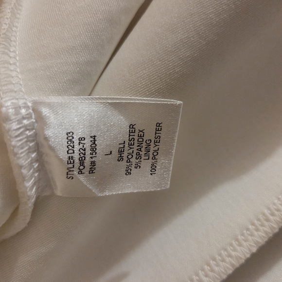 Lina Sleeveless Elegant White Ruffle Dress Size L - Picture 5 of 5